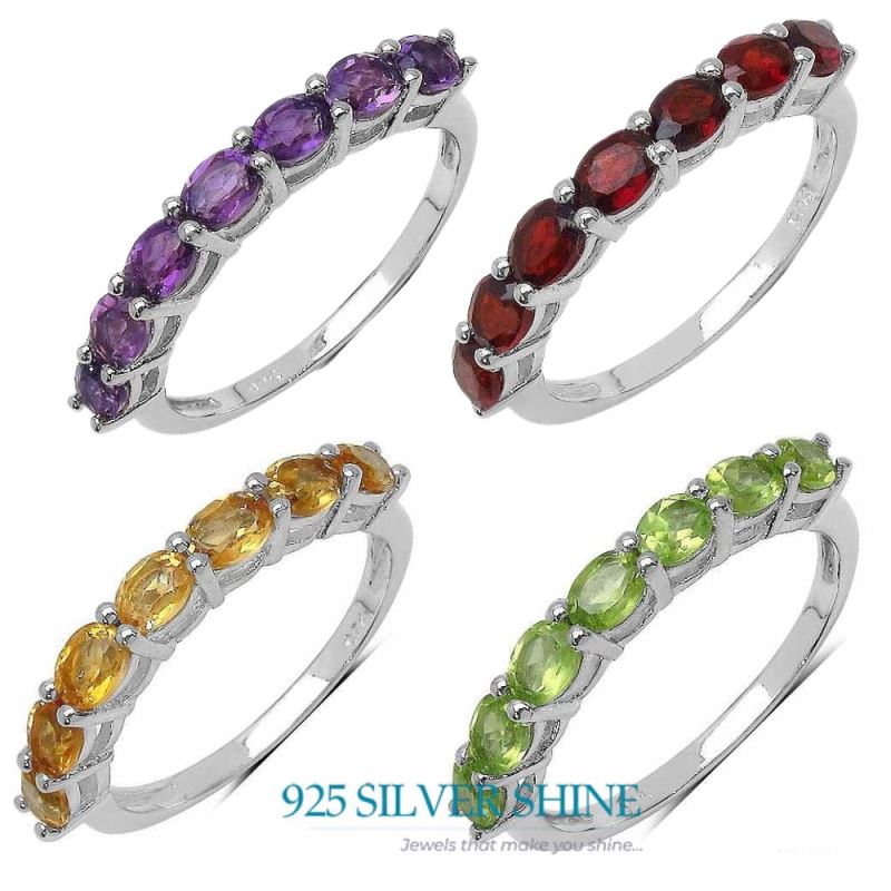 925 Sterling Silver Rings In Semi Precious Citrine Gemstone 925SR3372_3
