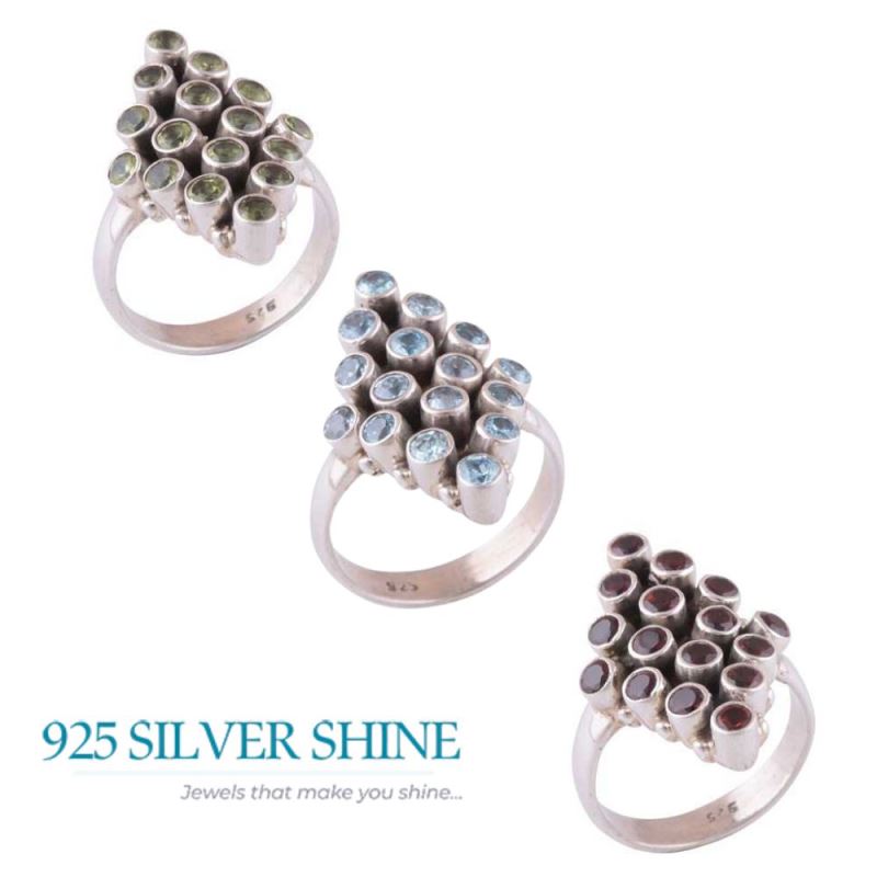 925 Sterling Silver Rings In Peridot Gemstone Jewelry 925SR3405_2