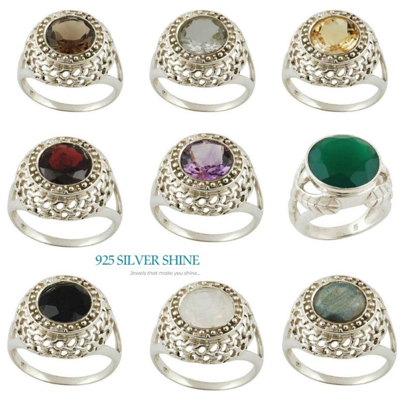 925 Sterling Silver Handmade Rings In Labradorite Gemstone Jewelry 925SR3557_2
