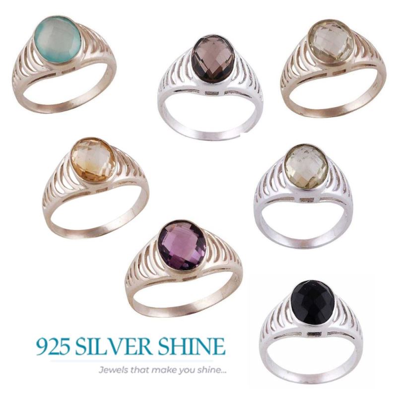 925 Sterling Silver Handmade Rings In Lemon Topaz Gemstone Jewelry 925SR3574_2