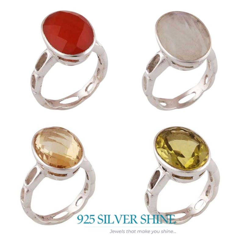 925 Sterling Silver Handmade Rings In Rainbow Moonstone Jewelry 925SR3933_2
