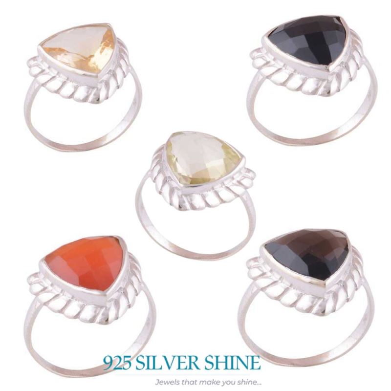 Natural Carnelian Gemstone Rings In 925 Sterling Silver Jewelry 925SR3968_2