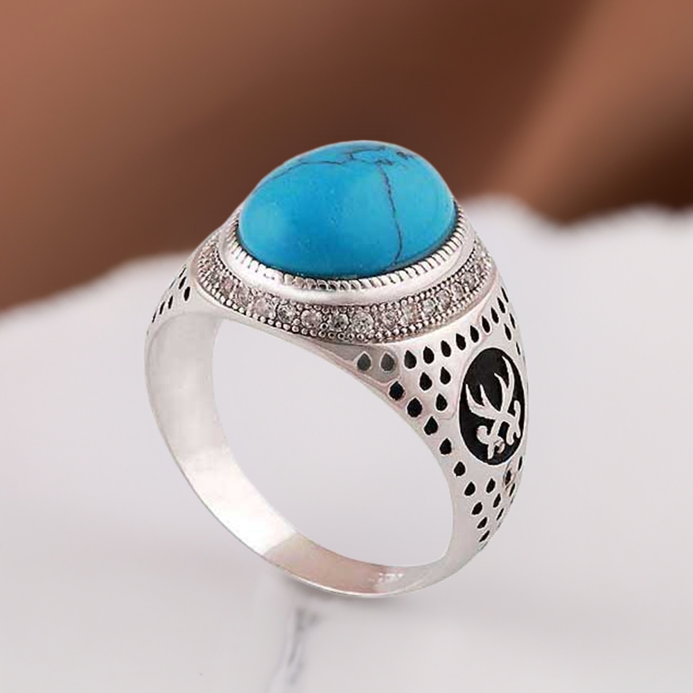 925 Sterling Silver Rings In Turquoise Gemstone Jewelry 925SR3982