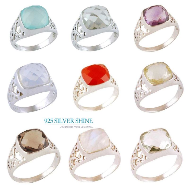 925 Sterling Silver Handmade Rings In Lemon Topaz Gemstone Jewelry 925SR4062_2
