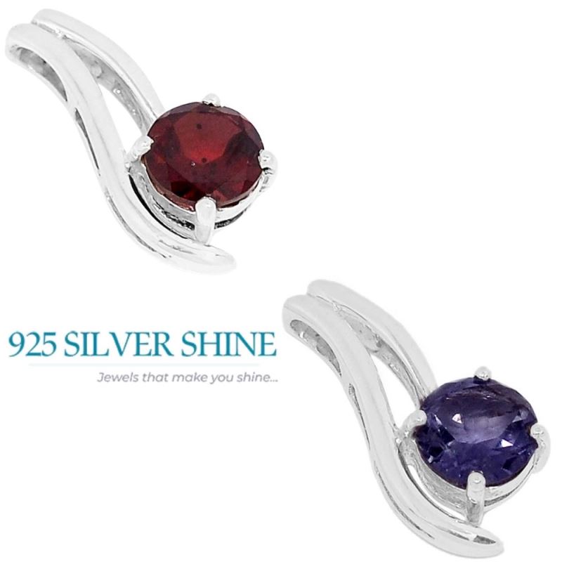 Amethyst Gemstone Pendants In 925 Fine Silver Jewelry 925SSP308-2_3