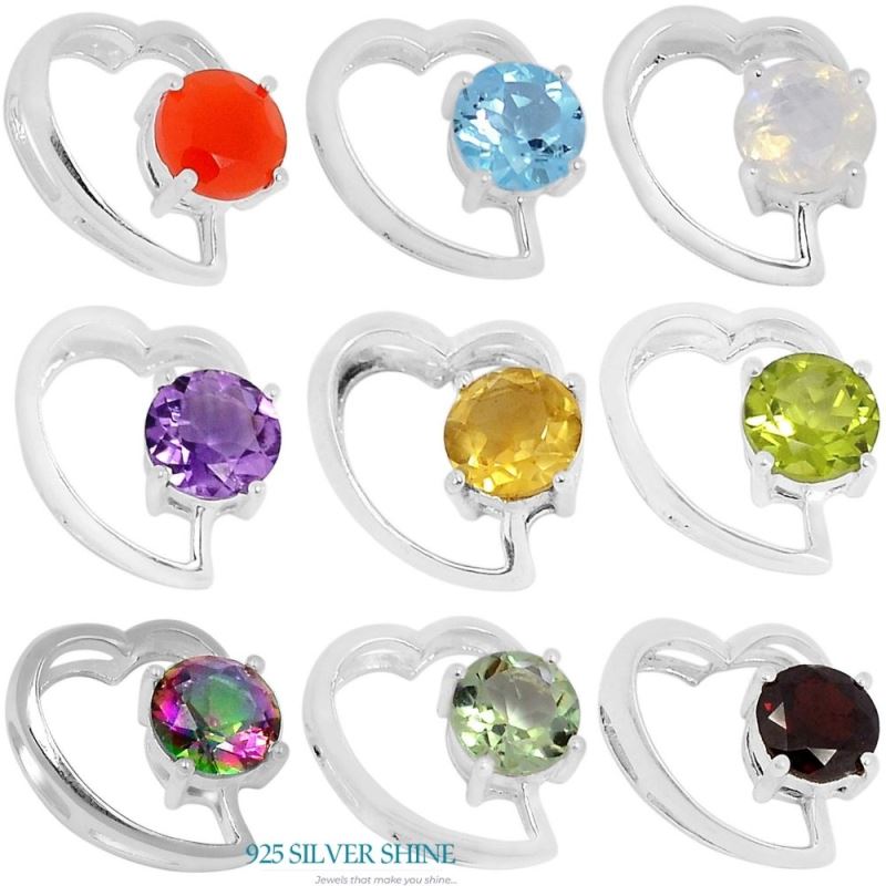 Citrine Gemstone Handmade Pendants In 925 Sterling Silver Jewelry 925SSP310-3_2