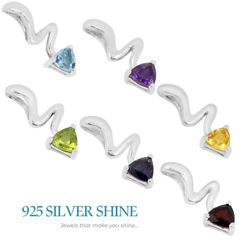 Amethyst Gemstone Handmade Pendants In 925 Sterling Silver Jewelry 925SSP318-1_2