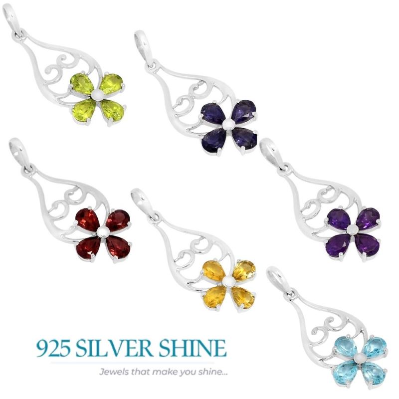 Peridot Gemstone Handmade Pendants In Solid Sterling Silver Jewelry 925SSP319-6_3