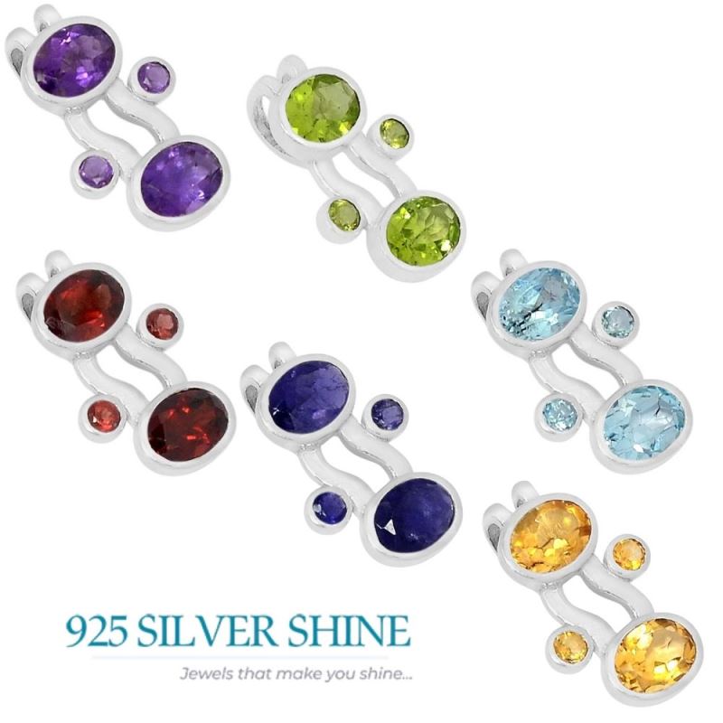 Peridot Gemstone Pendants In 925 Solid Silver Jewelry 925SSP321-6_3