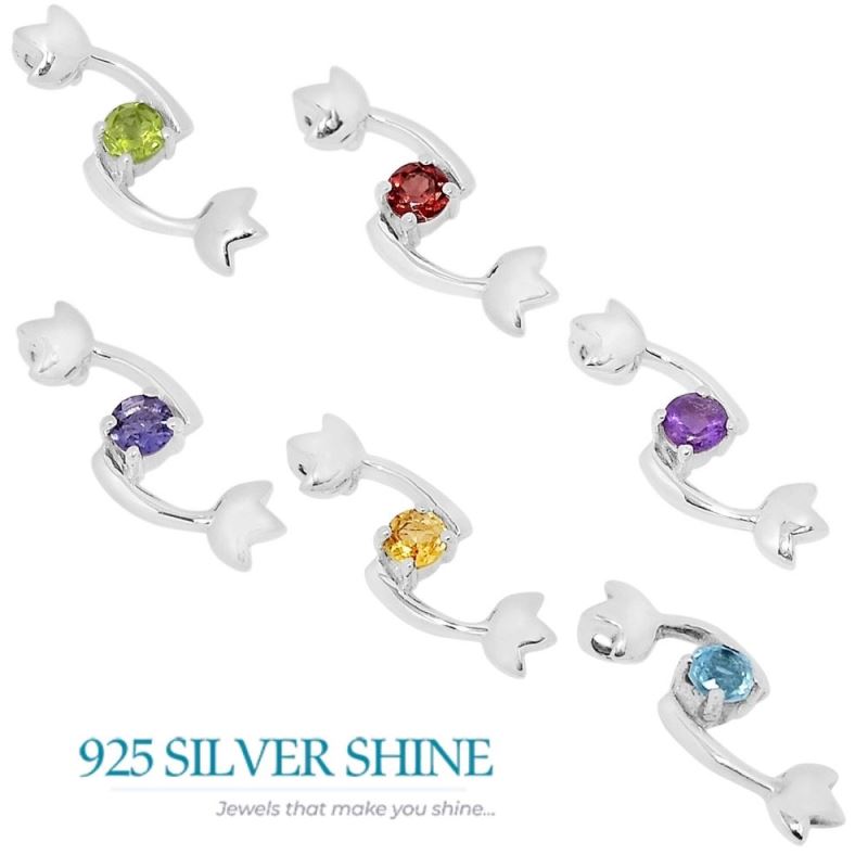 925 Sterling Silver Handmade Pendants In Amethyst Gemstone Jewelry 925SSP326-1_1