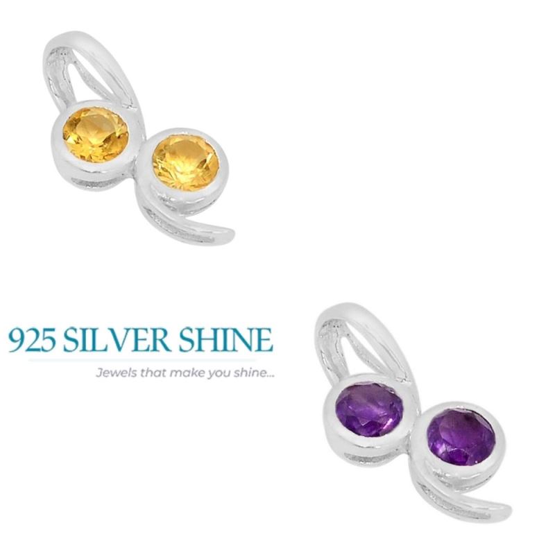 Citrine Gemstone Handmade Pendants In 925 Sterling Silver Jewelry 925SSP331-2_1