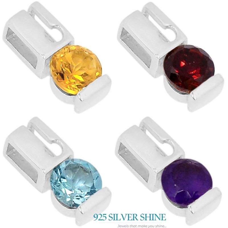 Amethyst Gemstone Handmade Pendants In Solid Sterling Silver Jewelry 925SSP338-1_2