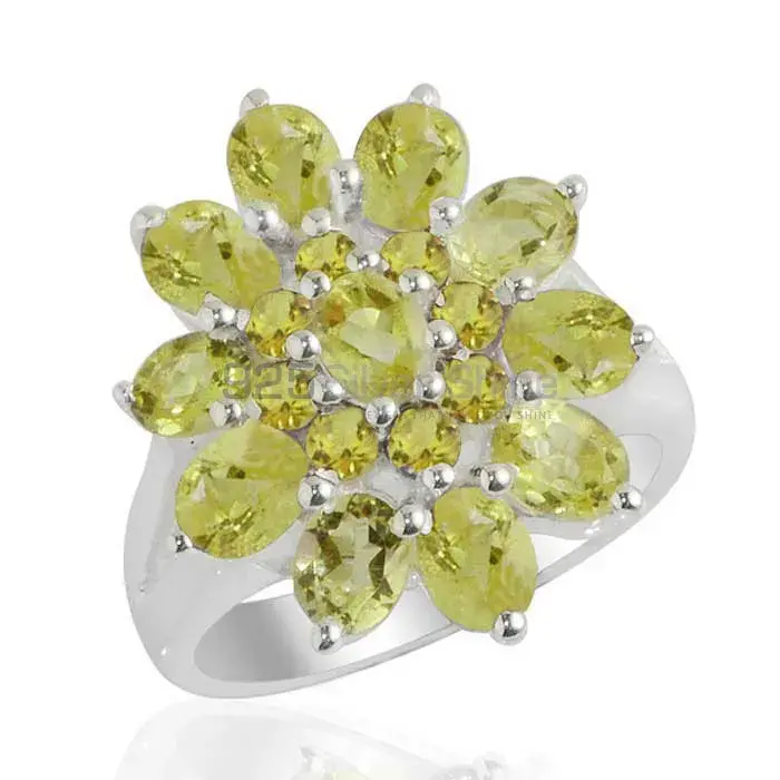925 Sterling Silver Handmade Rings In Peridot Gemstone Jewelry 925SR2136_0