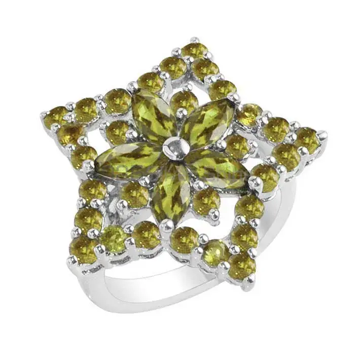 925 Sterling Silver Handmade Rings In Peridot Gemstone Jewelry 925SR1738_0