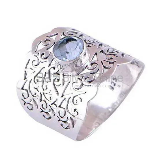 925 Sterling Silver Rings In Blue Topaz Gemstone Jewelry 925SR4081_1
