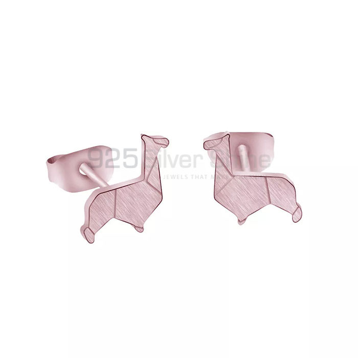 Alpaca Llama Earring, Animal Minimalist Earring In 925 Sterling Silver AME57_0