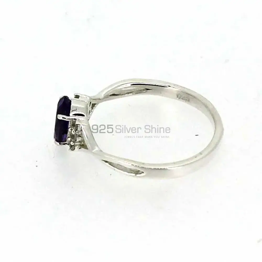 Amethyst February Birthstone Silver Ring 925SR051-2_3
