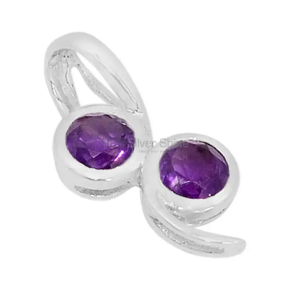 Amethyst Gemstone Pendants In 925 Fine Silver Jewelry 925SSP331-1_0