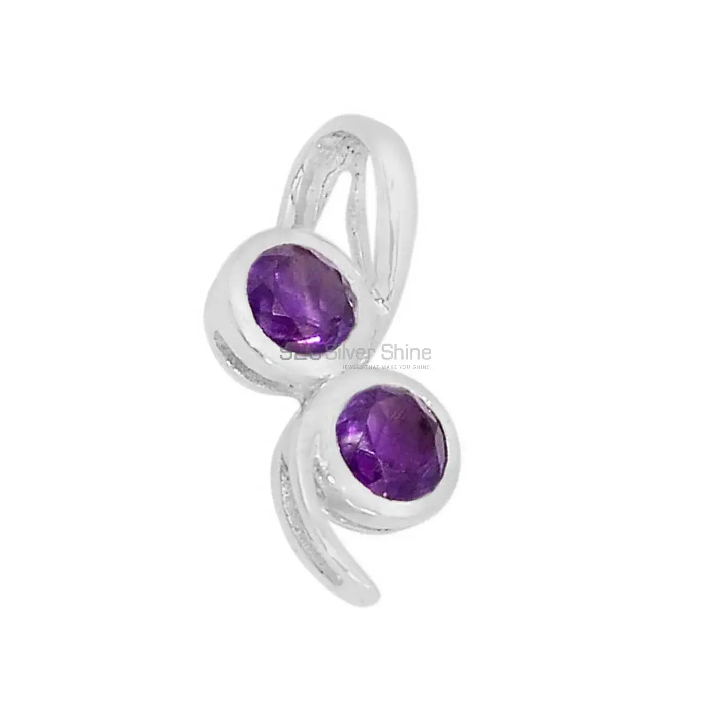Amethyst Gemstone Pendants In 925 Fine Silver Jewelry 925SSP331-1_1