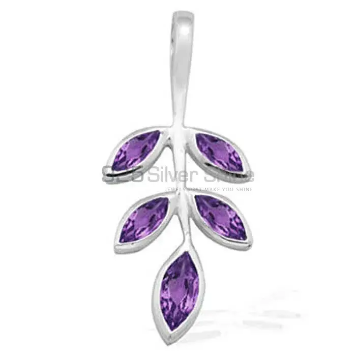 Amethyst Gemstone Pendants In Solid Sterling Silver Jewelry 925SP1542_0