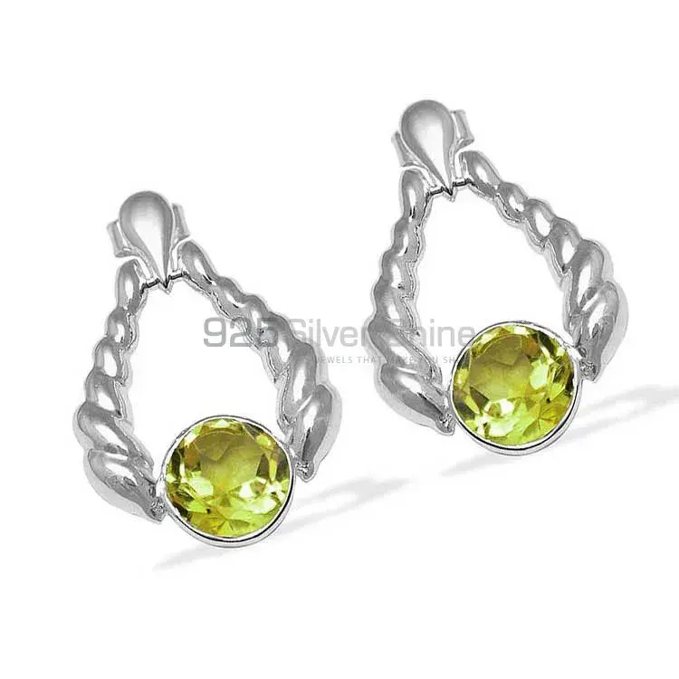 925 Sterling Silver Earrings In Lemon Quartz Gemstone Jewelry 925SE1078_1