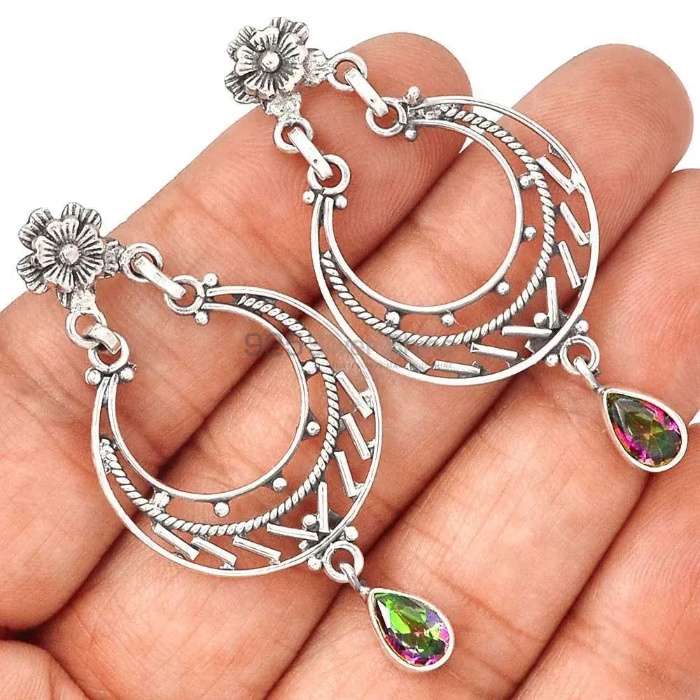 925 Sterling Silver Earrings In Mystic Topaz Gemstone Jewelry 925SE3111_0