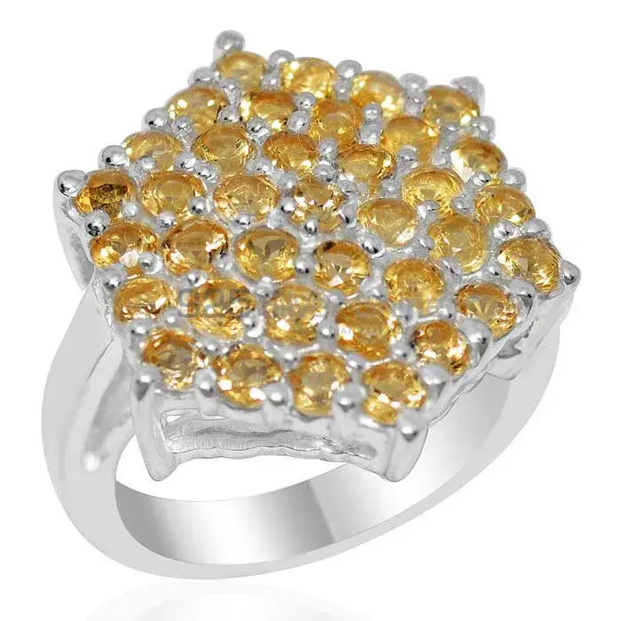 925 Sterling Silver Handmade Rings In Citrine Gemstone Jewelry 925SR2058_1