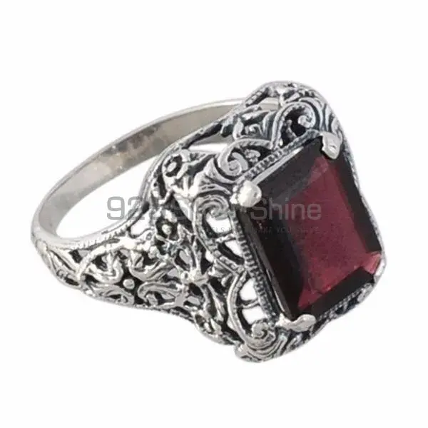 Garnet Gemstone Sterling Silver Boho Rings Jewelry 925SR3661_1