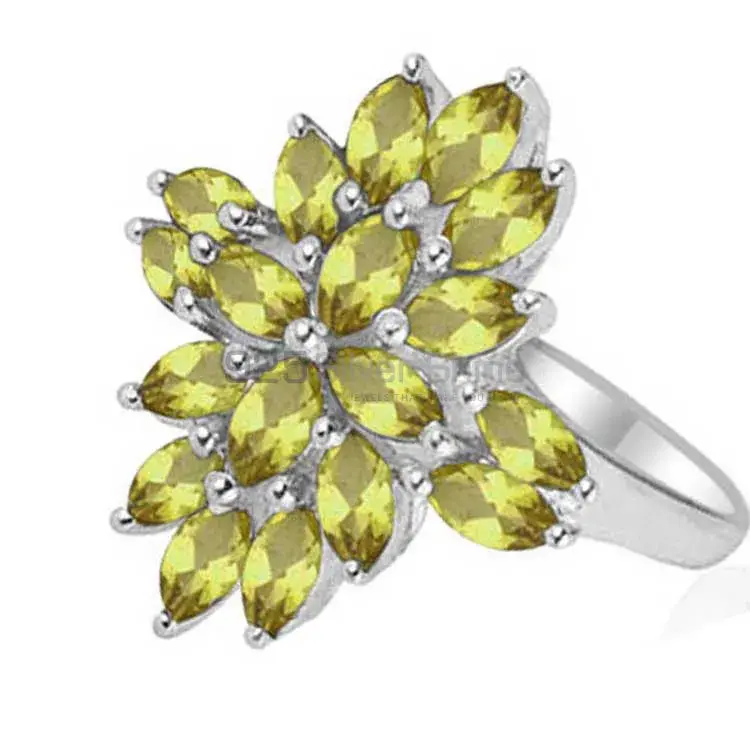 925 Sterling Silver Handmade Rings In Peridot Gemstone Jewelry 925SR1818_0