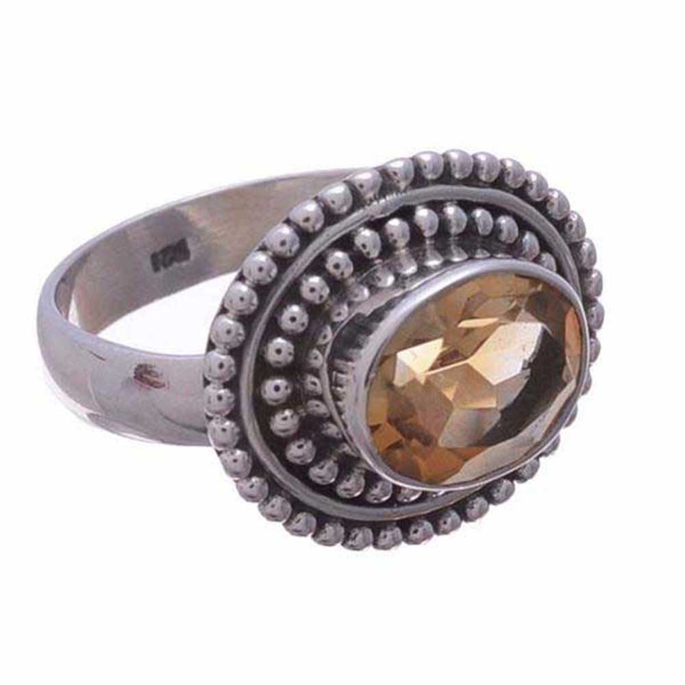 925 Sterling Silver Handmade Rings In Citrine Gemstone Jewelry 925SR987_1