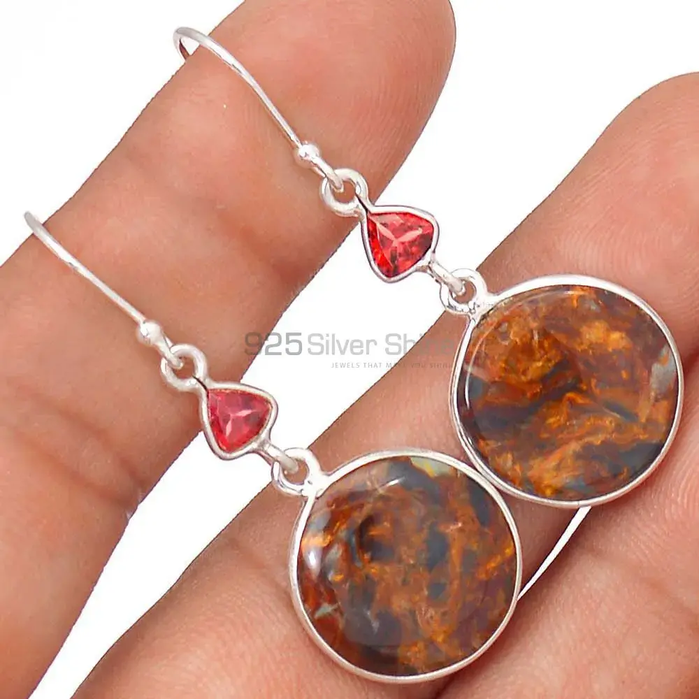925 Sterling Silver Earrings In Multi Gemstone Jewelry 925SE2781_1