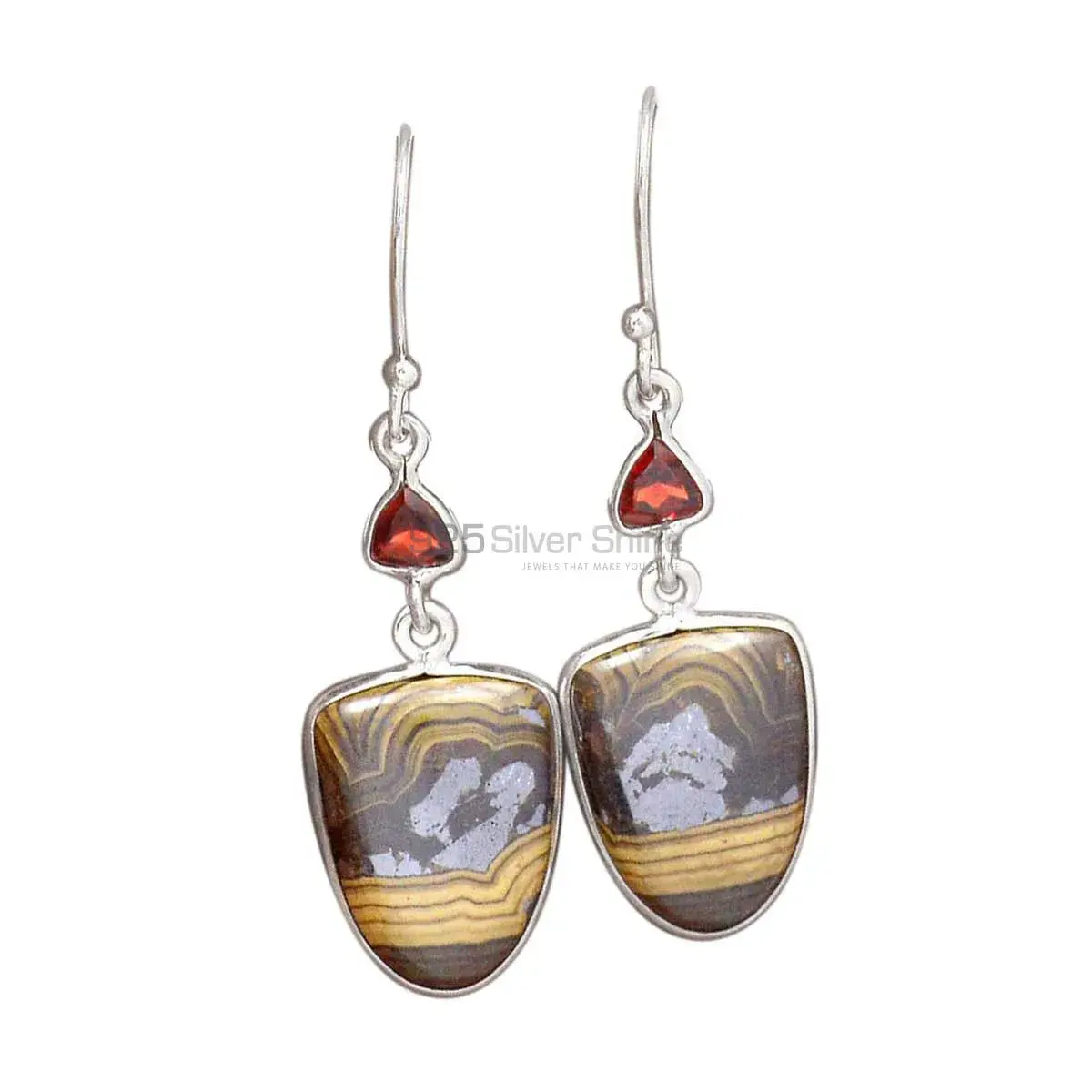 925 Sterling Silver Handmade Earrings In Multi Gemstone Jewelry 925SE2786_3