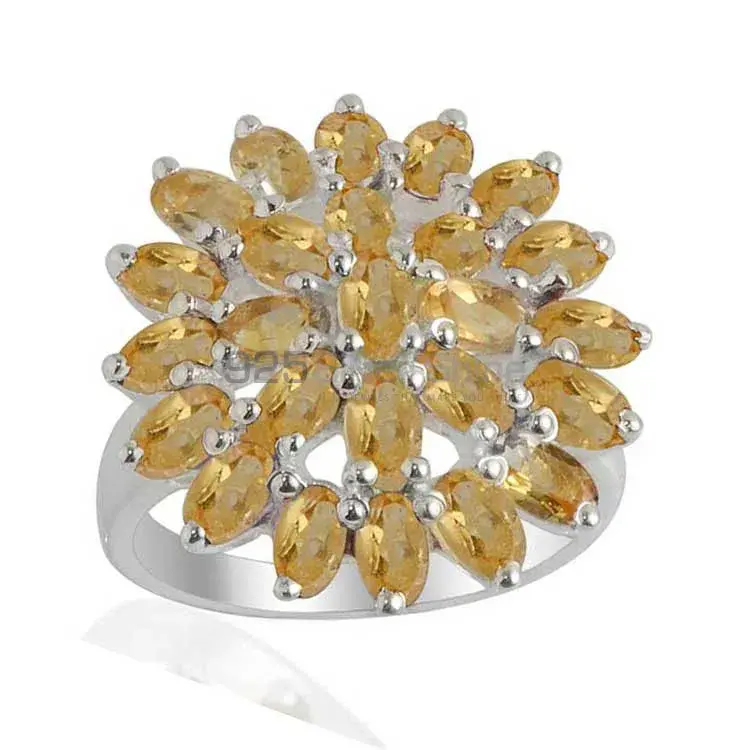 925 Sterling Silver Handmade Rings In Citrine Gemstone Jewelry 925SR2133_1