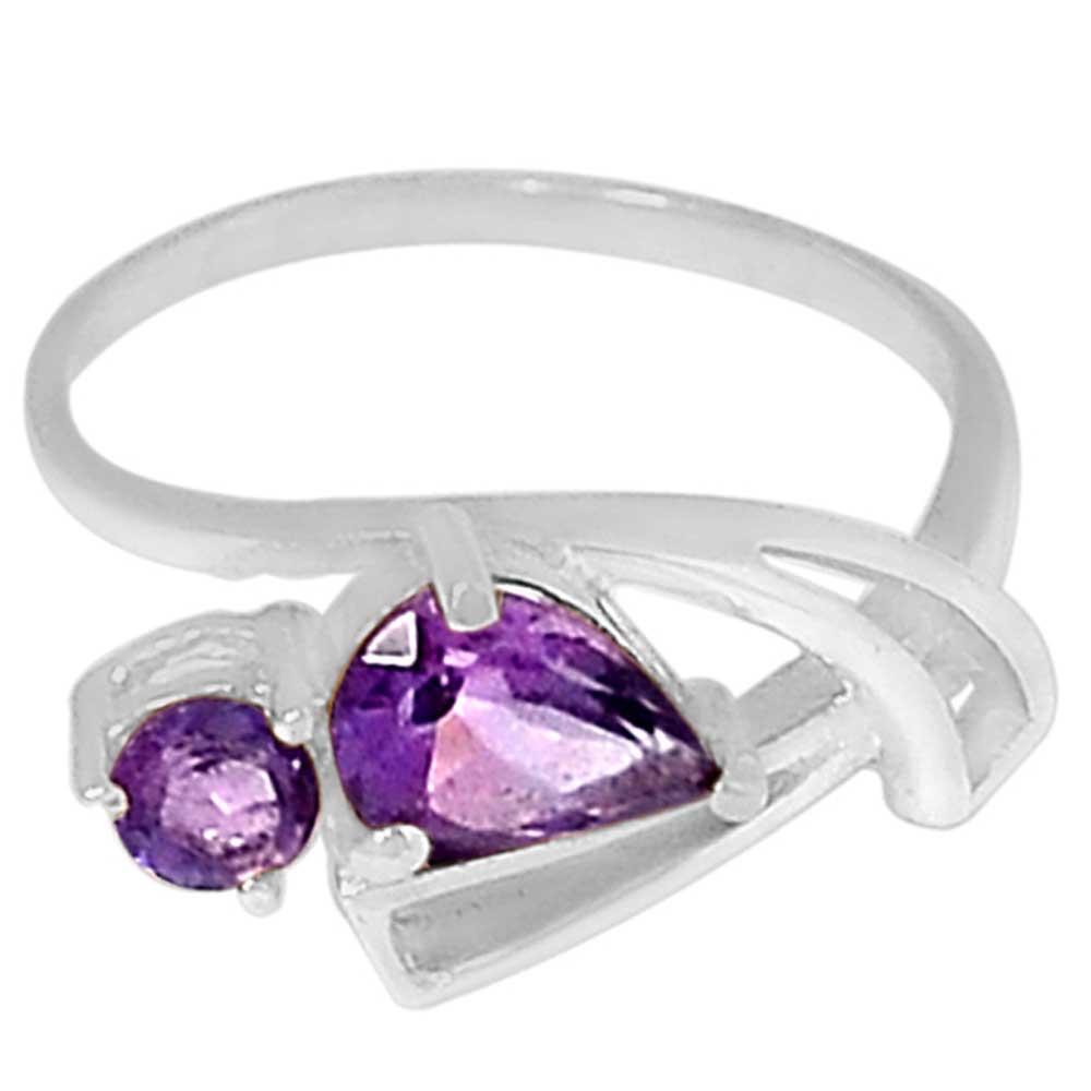 925 Sterling Silver Rings In Amethyst Gemstone Jewelry 925SR899_0