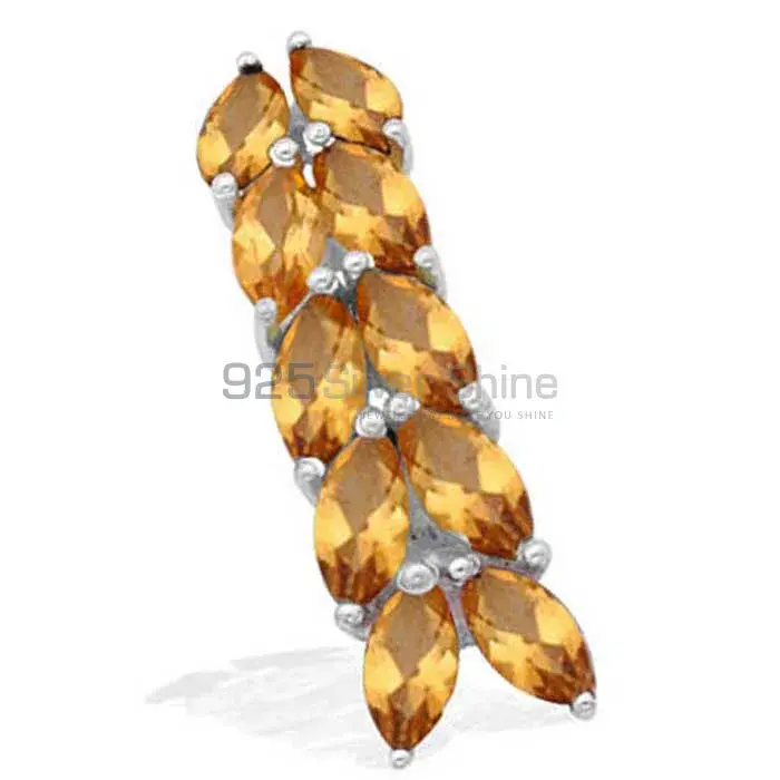 925 Fine Silver Pendants In Citrine Gemstone Jewelry 925SP1540_0