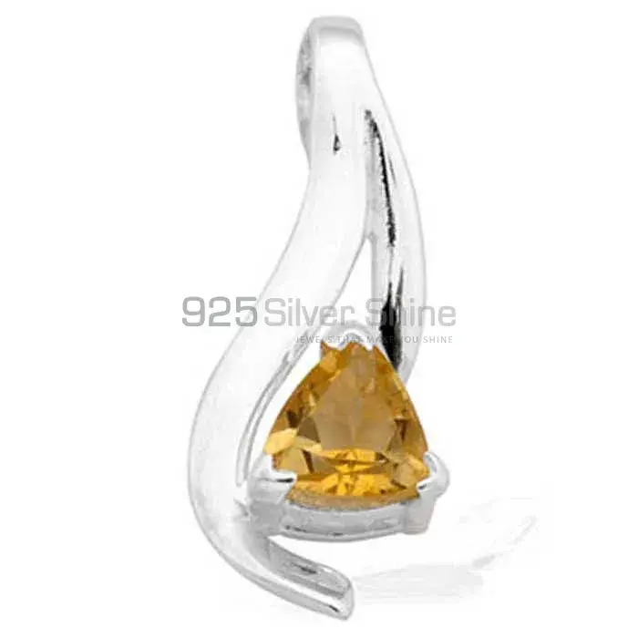 925 Fine Silver Pendants In Citrine Gemstone Jewelry 925SP1590_0