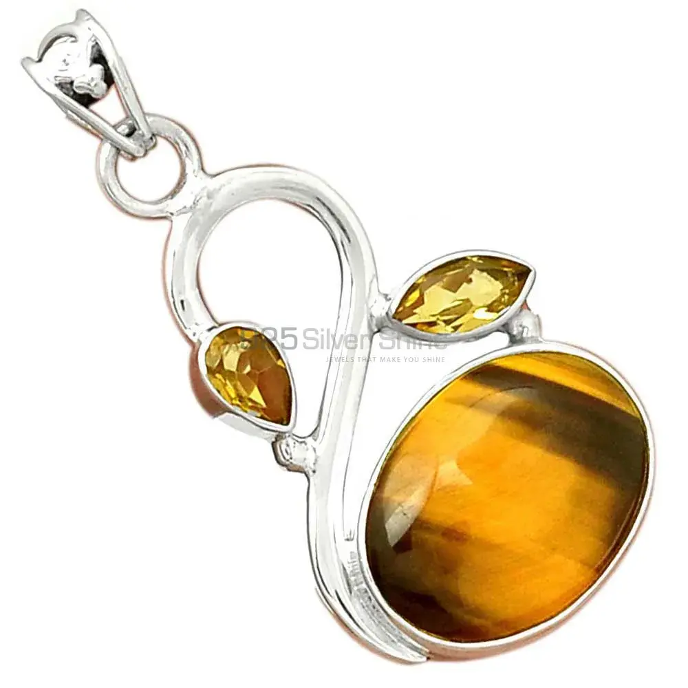 925 Solid Silver Pendants In Multi Gemstone Jewelry 925SP088-1_2