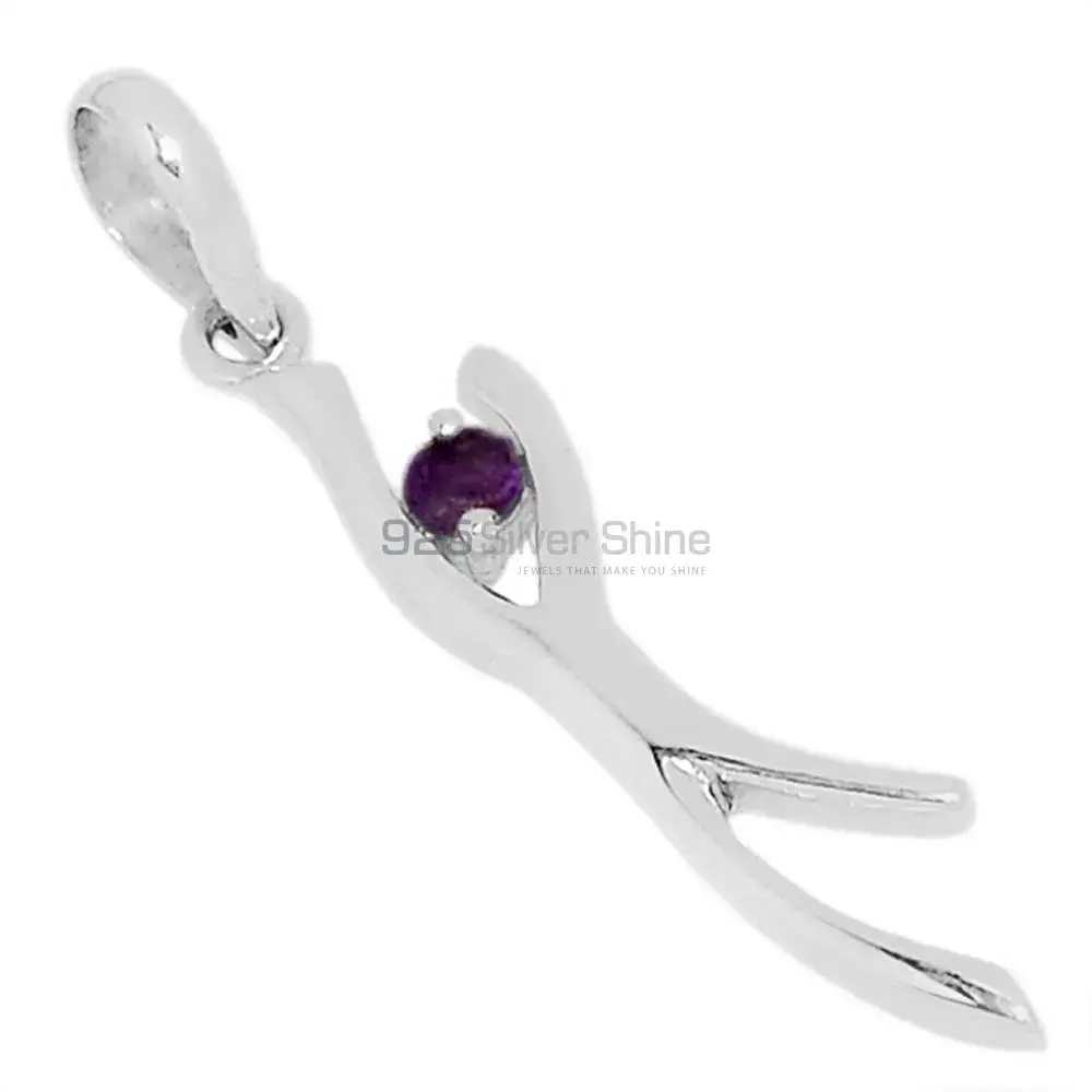 Amethyst Gemstone Pendants In Fine Sterling Silver Jewelry 925SSP320-1_0