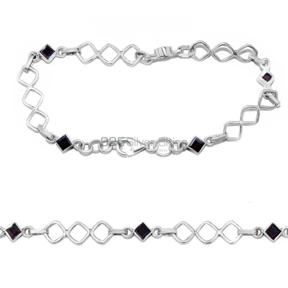 Black Onyx Gemstone Bracelets In 925 Fine Silver Jewelry 925SB248_0