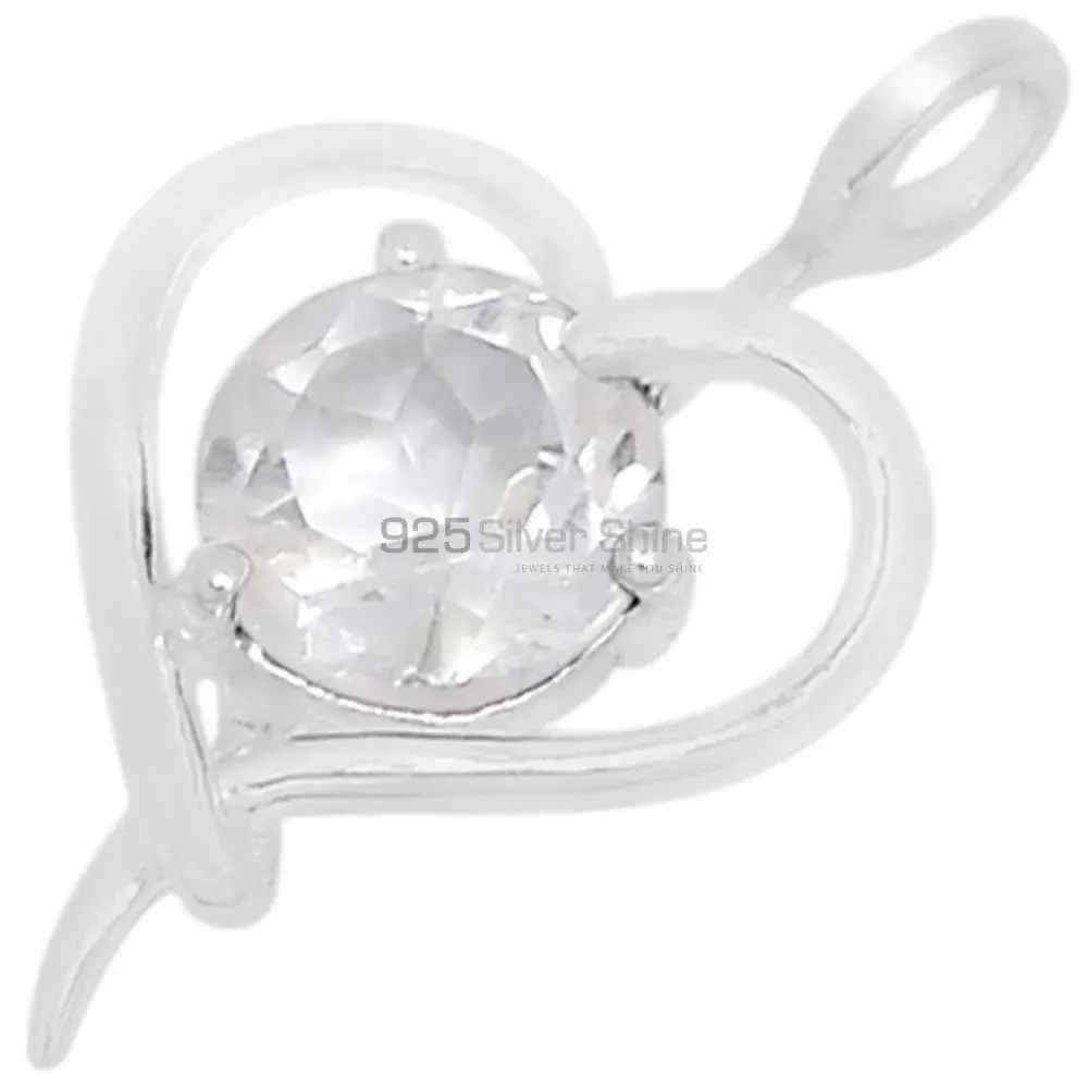 Crystal Gemstone Pendants In Fine Sterling Silver Jewelry 925SSP309-8_0