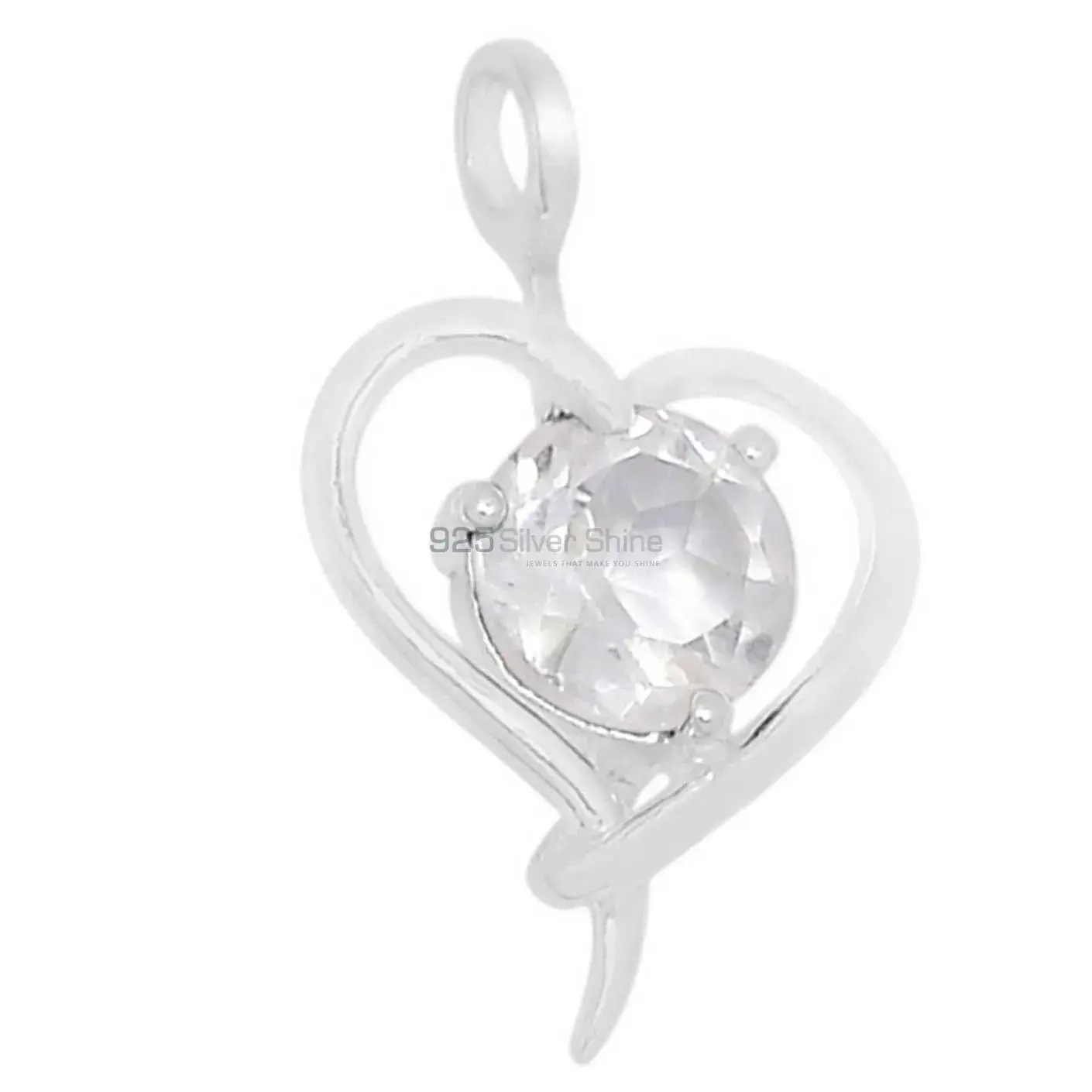 Crystal Gemstone Pendants In Fine Sterling Silver Jewelry 925SSP309-8_1