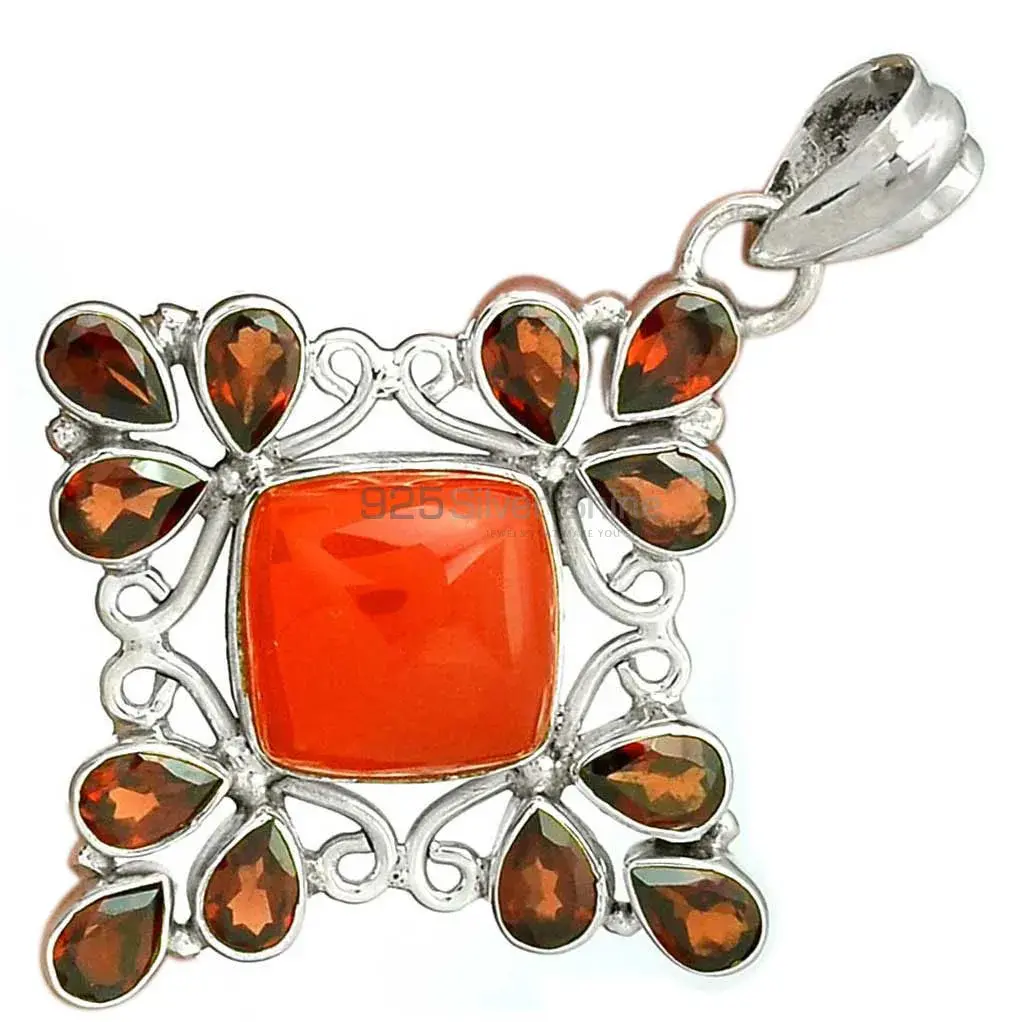 Fine Sterling Silver Pendants In Multi Gemstone Jewelry 925SP37-1_3