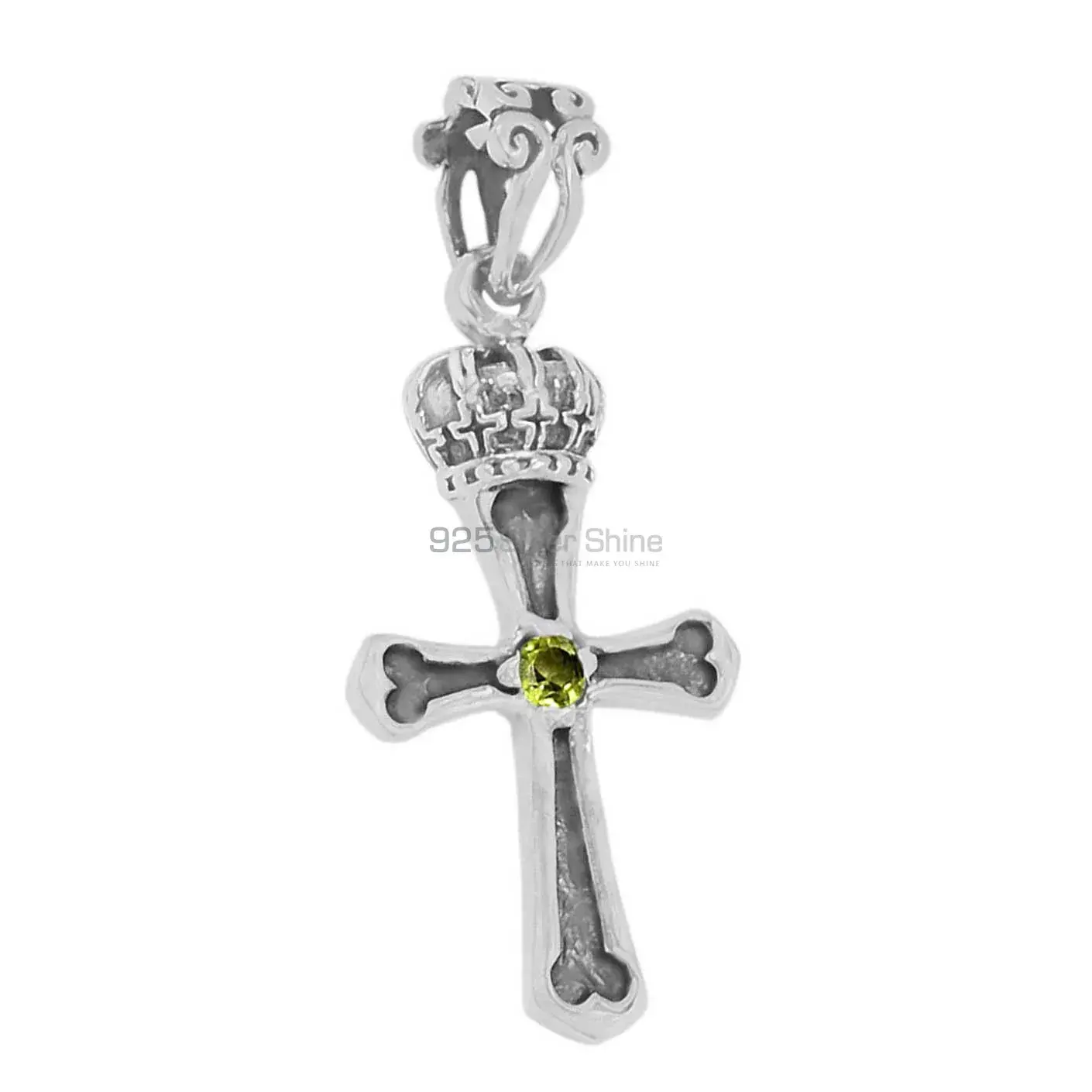 Peridot Gemstone Handmade Pendants In Solid Sterling Silver Jewelry 925SSP347-5_1