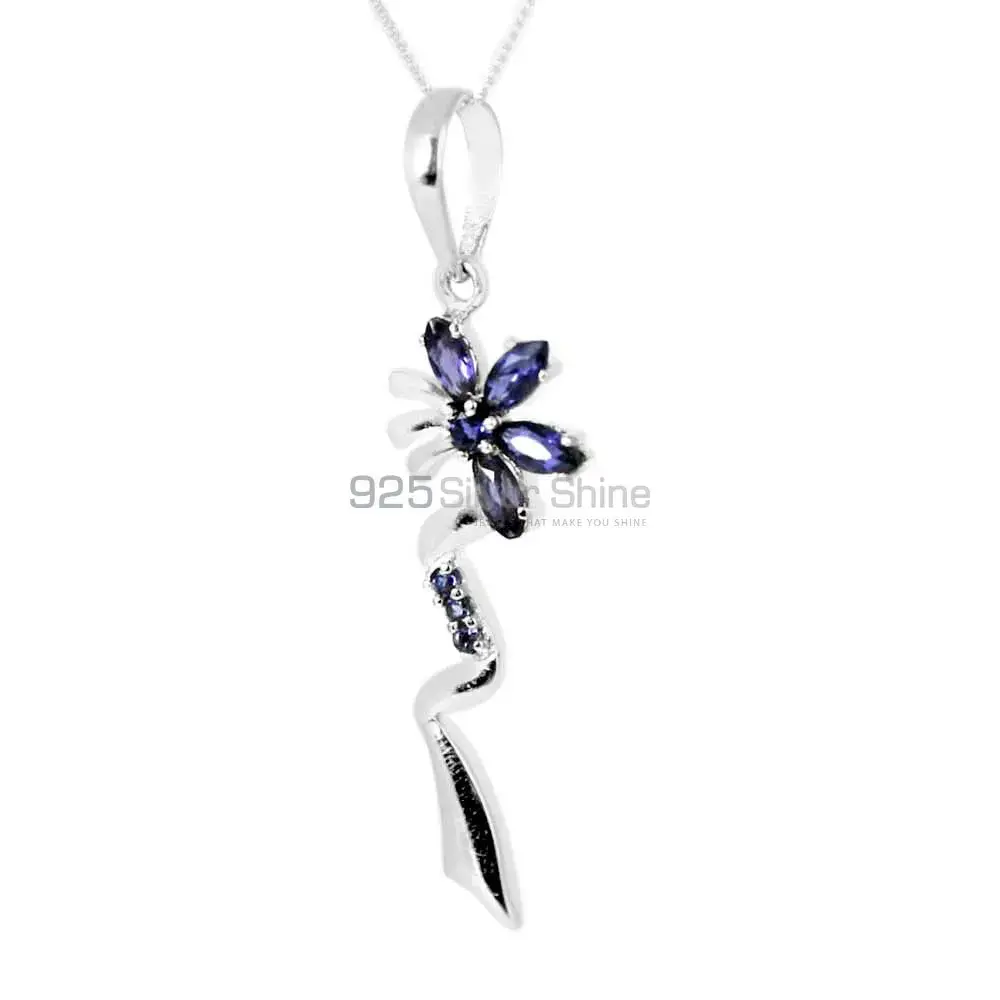 Iolite Gemstone Pendants In 925 Fine Silver Jewelry 925SP212-4_0