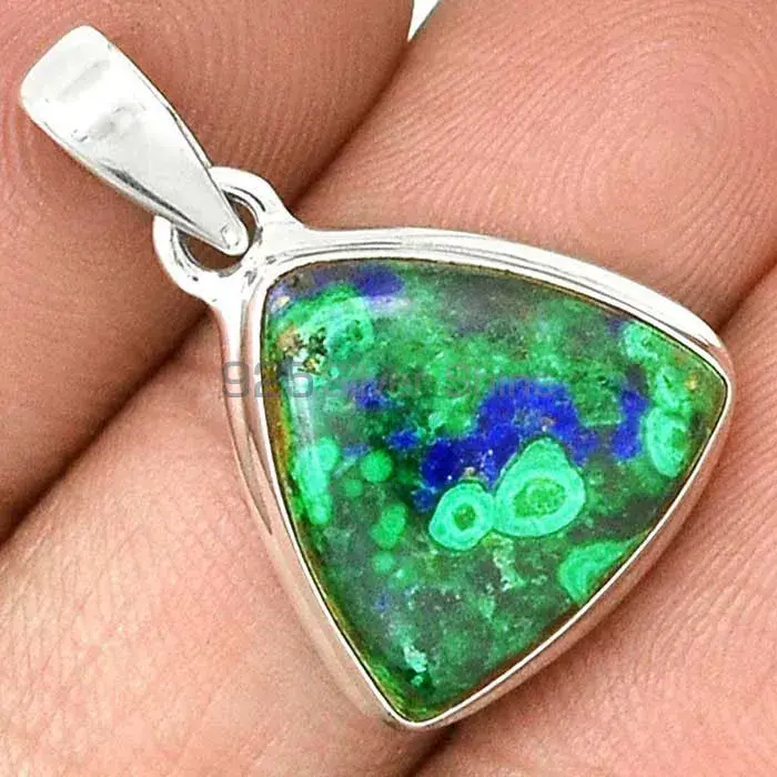 Malachite in Chrysocolla Gemstone Pendants In 925 Solid Silver Jewelry 925SP137_6