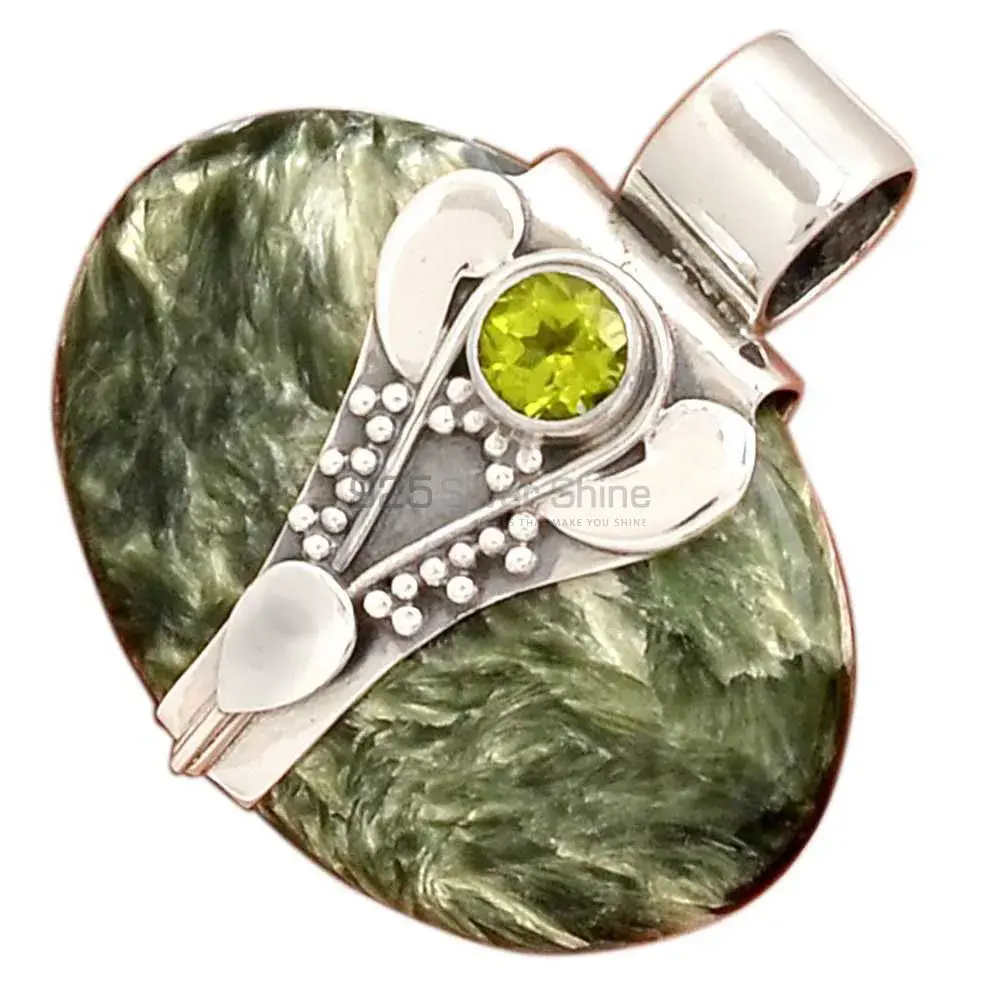 Multi Gemstone Pendants In 925 Fine Silver Jewelry 925SP072-3_3