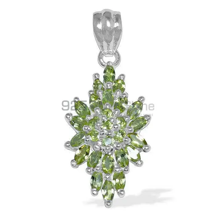 Peridot Gemstone Handmade Pendants In Solid Sterling Silver Jewelry 925SP1497_0