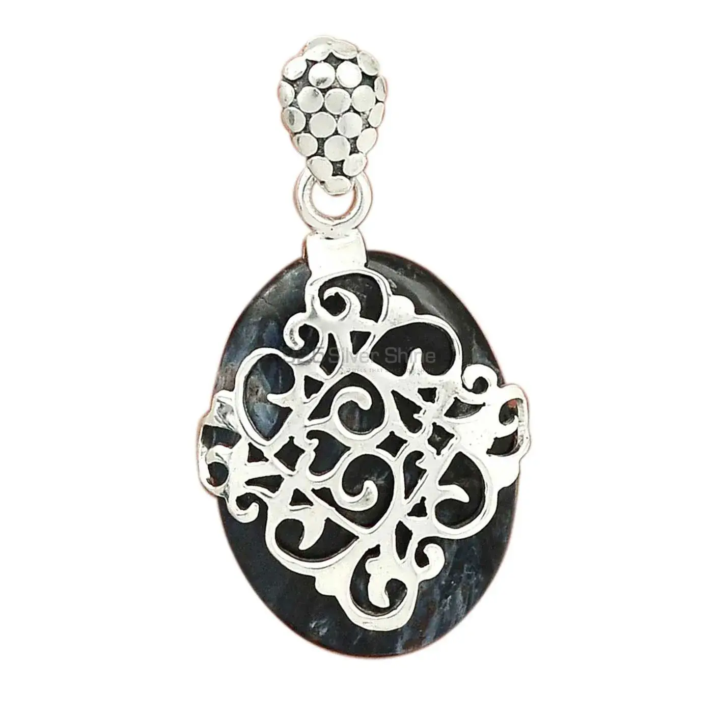 Pietersite Gemstone Handmade Pendants In Solid Sterling Silver Jewelry 925SP53-2_2
