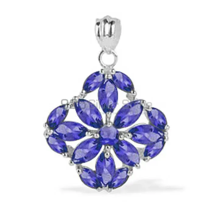 Solid Sterling Silver Handmade Pendants In Amethyst Gemstone Jewelry 925SP1622