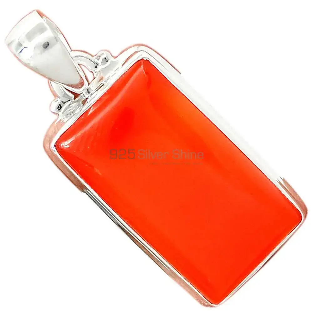 925 Sterling Silver Handmade Pendants In Carnelian Gemstone Jewelry 925SP193-1_0